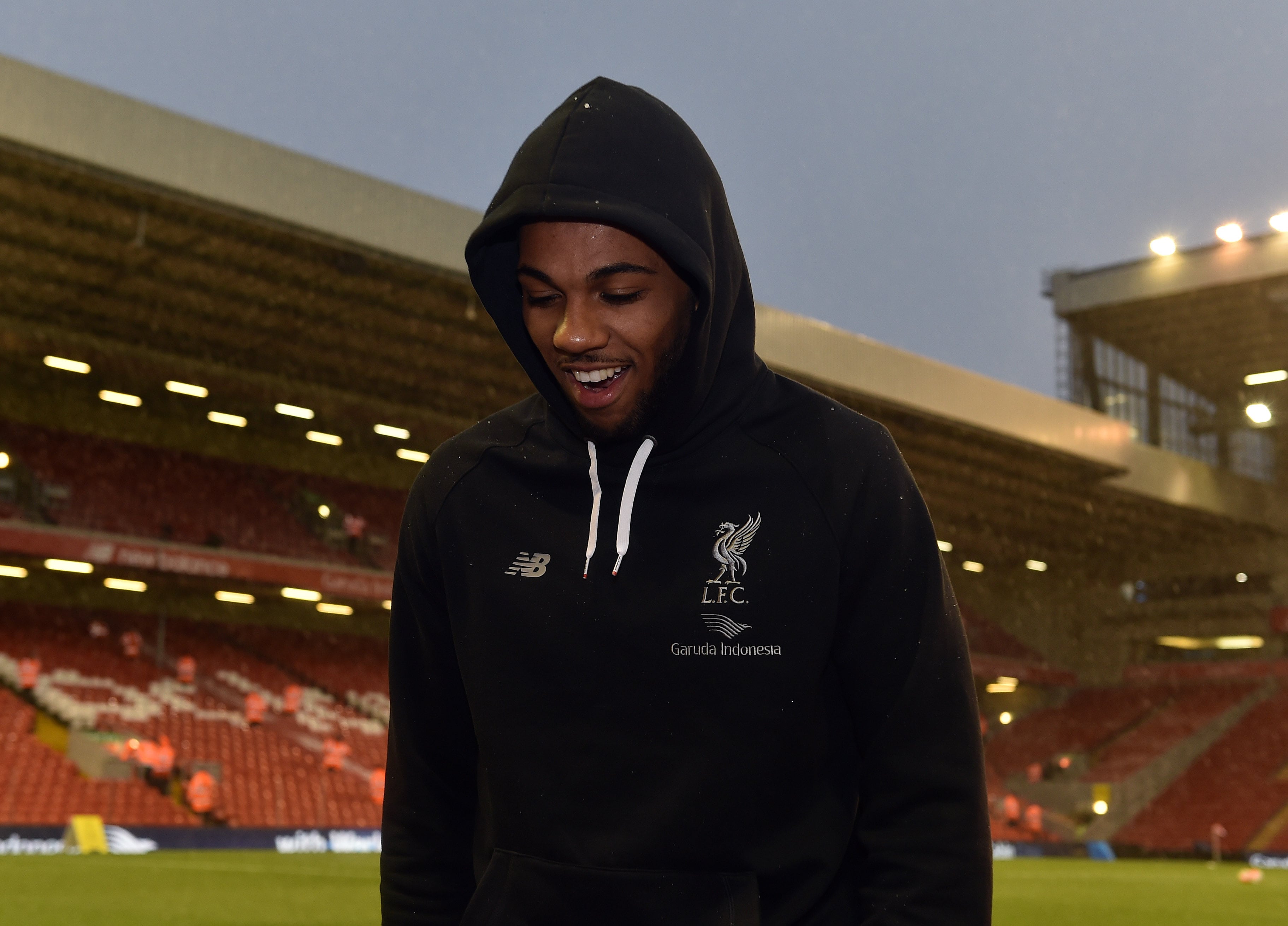 Jerome Sinclair con el Liverpool.