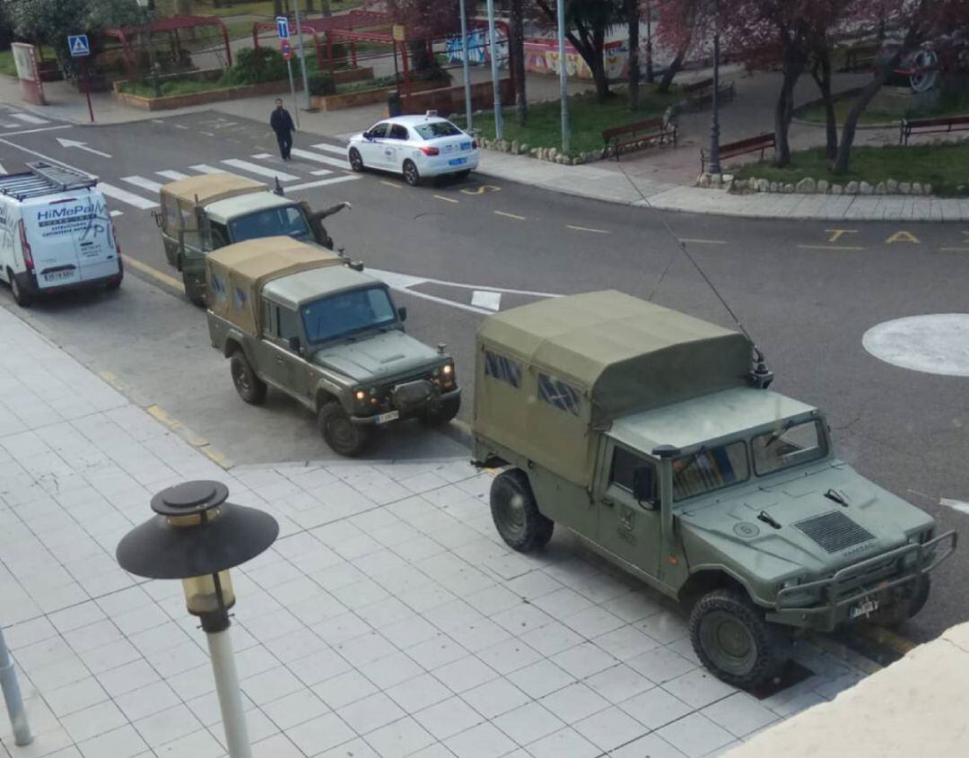 El Ejército de Tierra realiza tareas de vigilancia y desinfección en Palencia