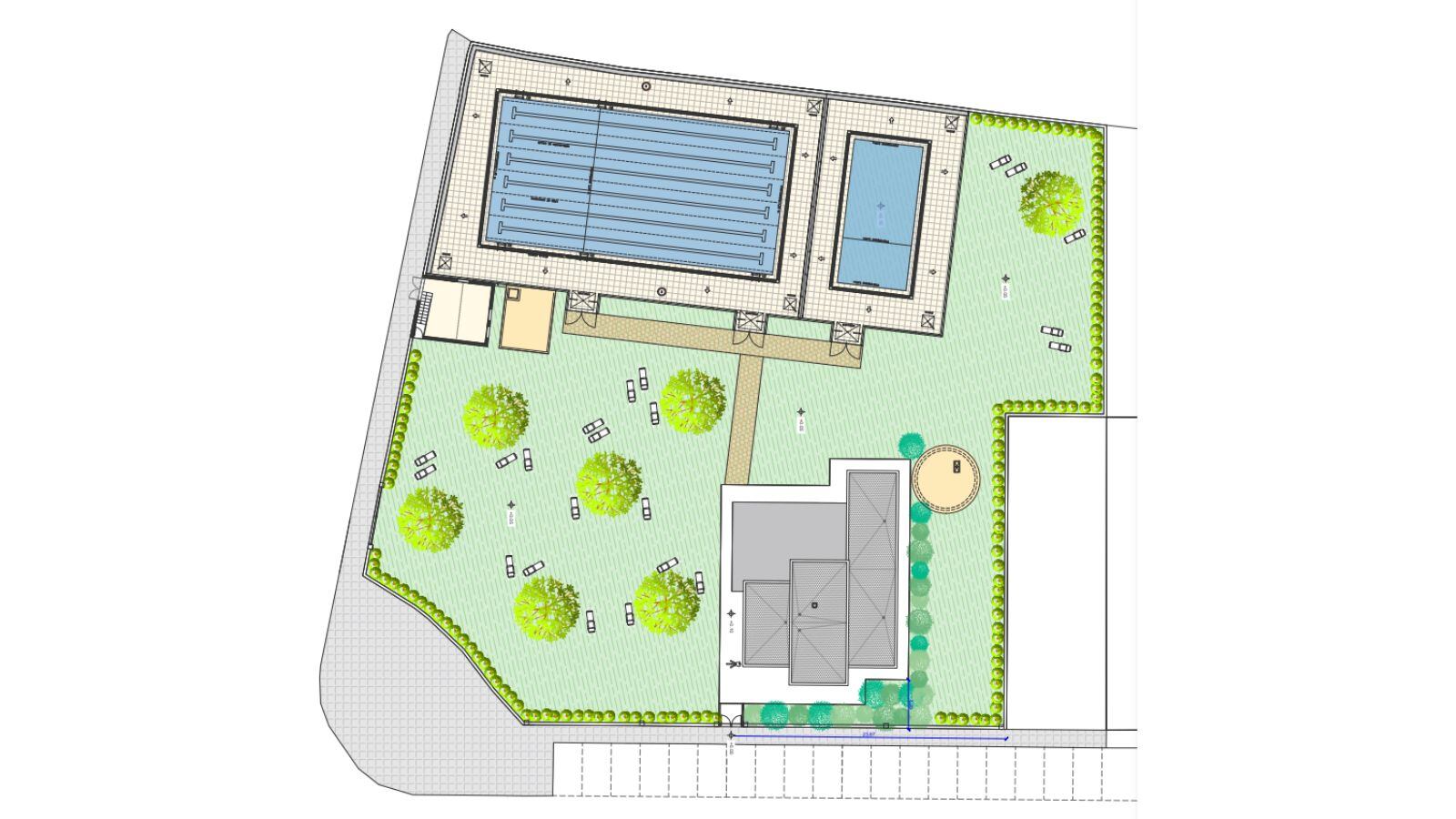 Imagen de cómo será la nueva piscina municipal de Cobeja (Toledo)