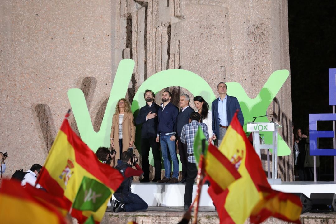 Cierre de campaña de Vox en la Plaza de Colón en Madrid