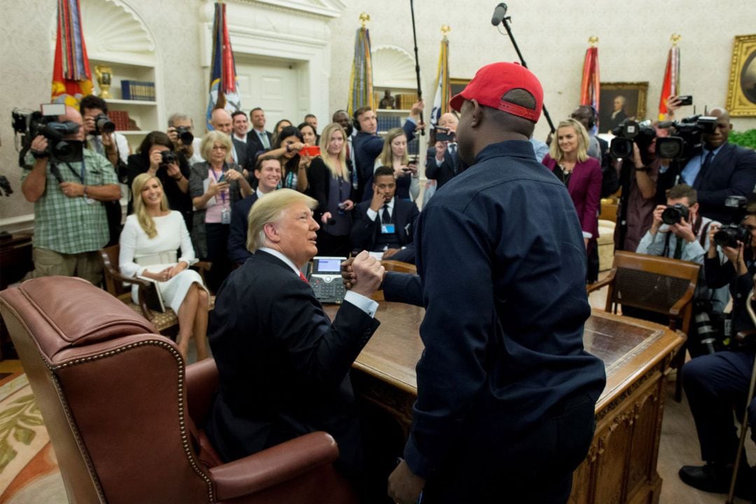 El presidente de EEUU, Donald Trump, y el rapero Kanye West. 