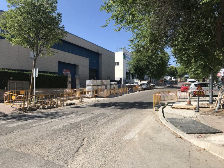 Obras en la calle Yunque
