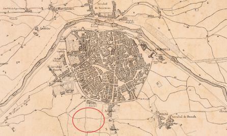 Un hospital en la calle Troya durante la peste de 1647