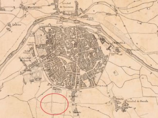 Un hospital en la calle Troya durante la peste de 1647