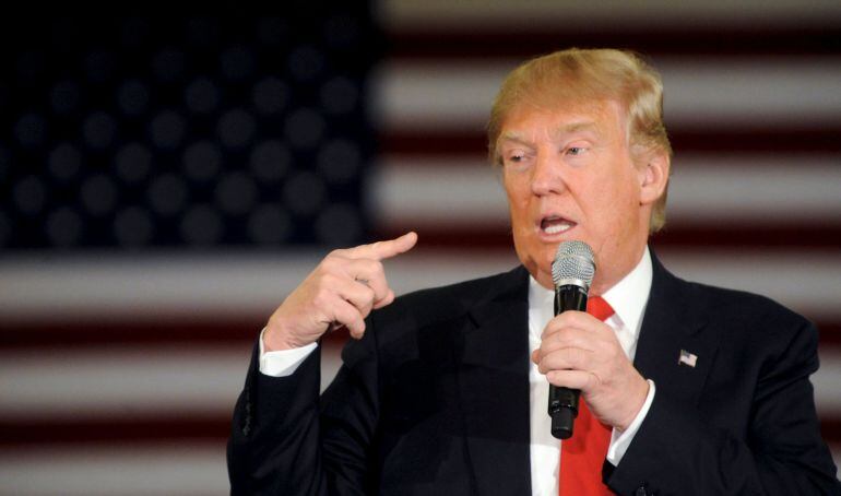 Donald Trump en un acto de campaña en Wisconsin. 