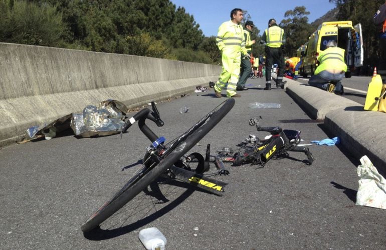 Fotografía de archivo de otro accidente de tráfico con ciclistas implicados.