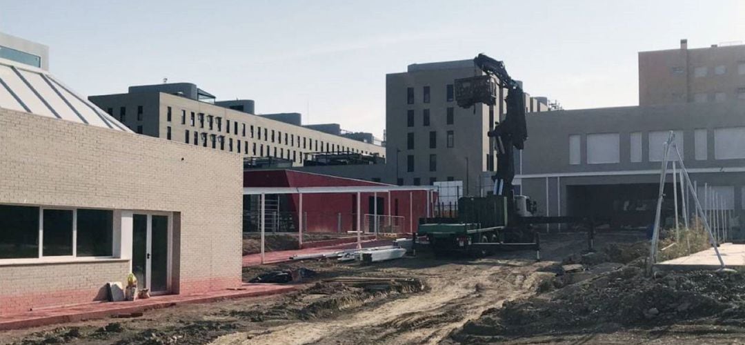 El colegio Miguel de Cervantes de Getafe es uno de los que ha construido por fases sus instalaciones.