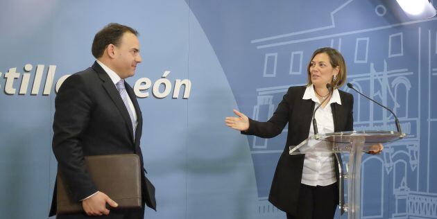 Joan Bombardó, director general de Ornua España, y Milagros Marcos, consejera de Agricultura