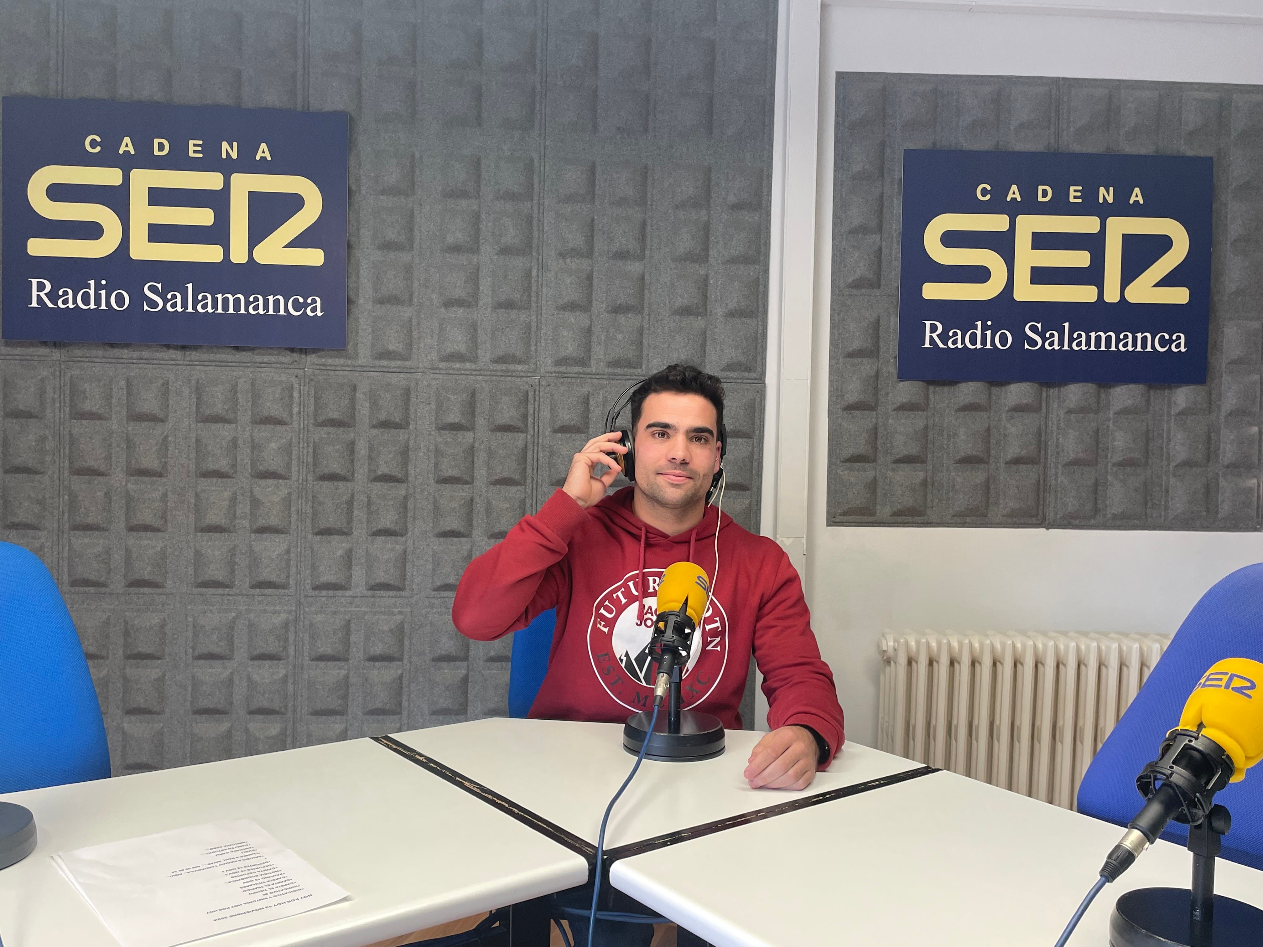 Carlos Calvo Cordovilla, este miércoles, en los estudios centrales de Radio Salamanca