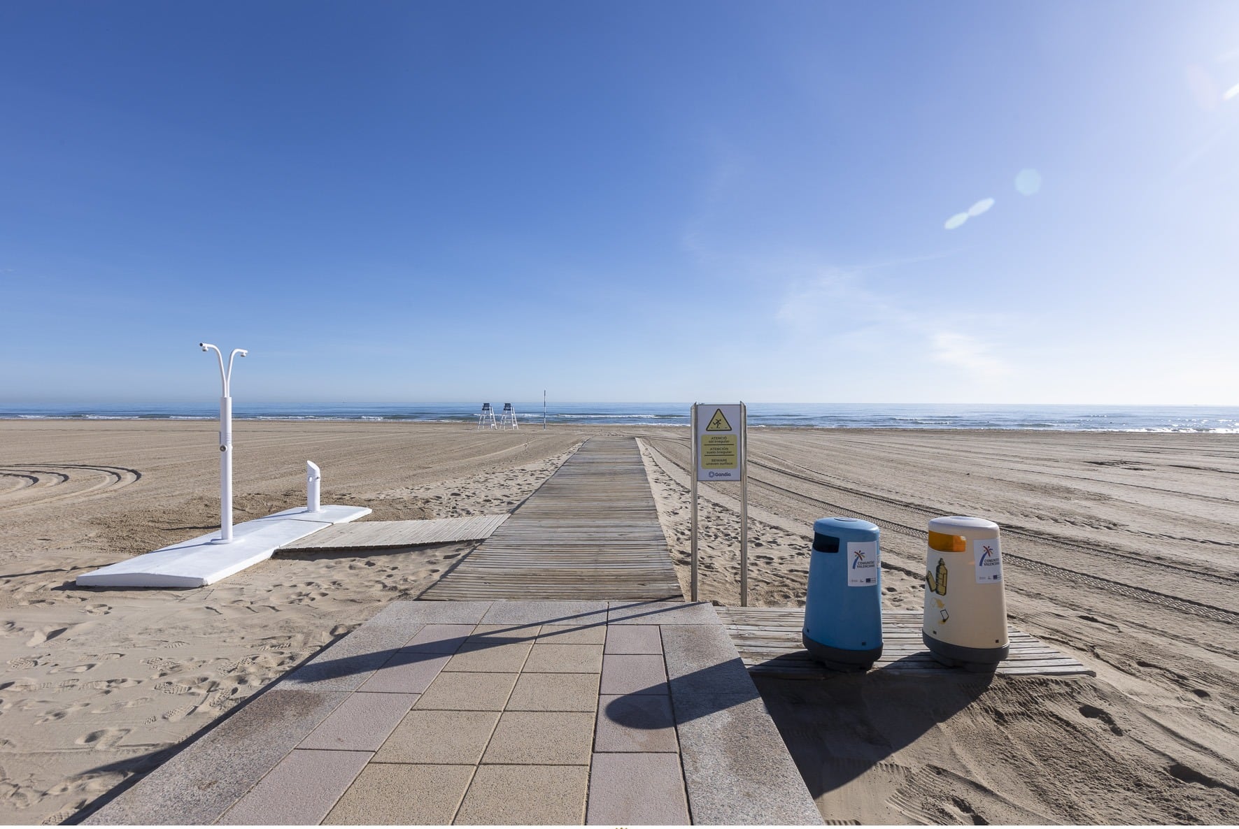 Playa de Gandia durante el mes de marzo.