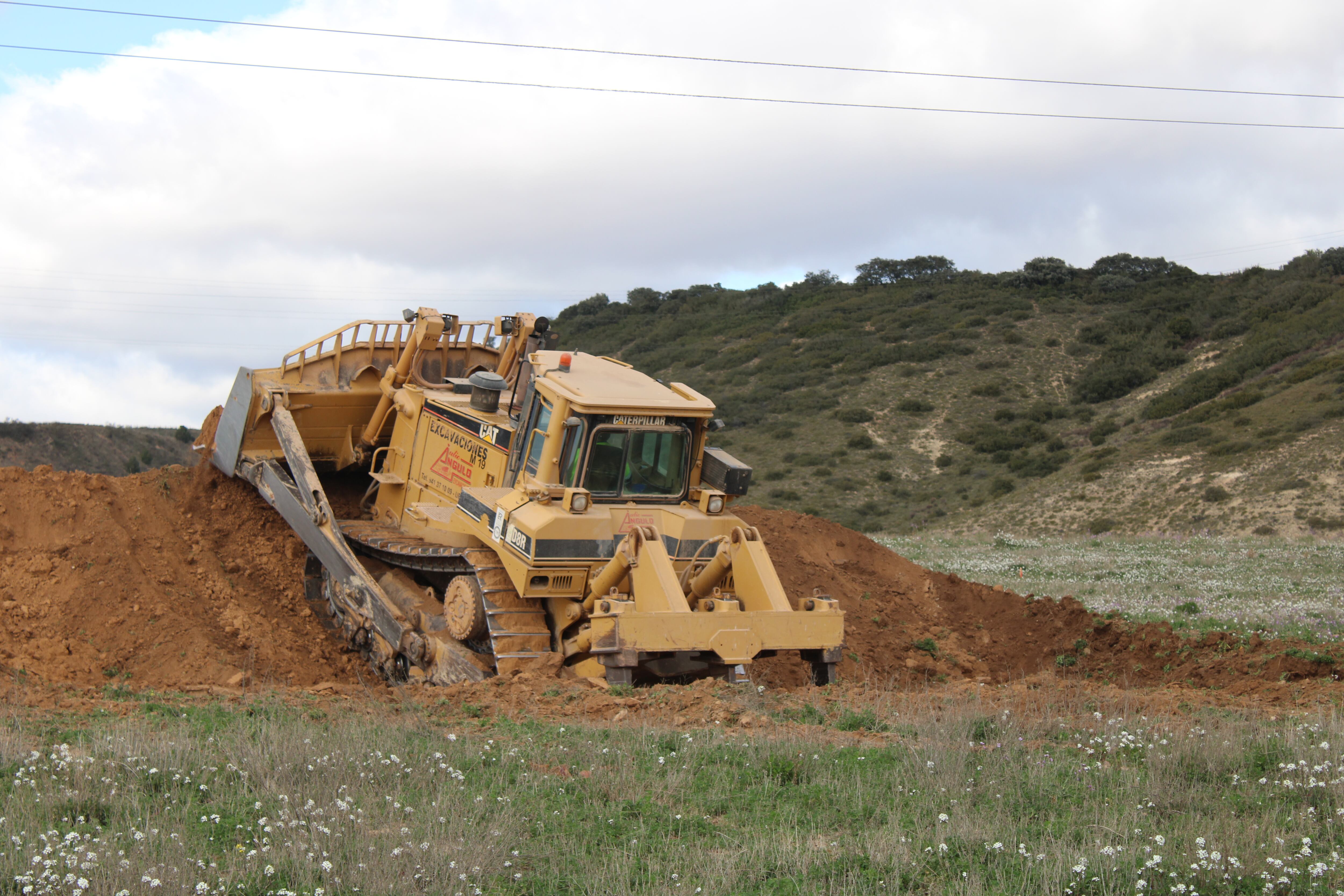 A primera hora ya estaban las máquinas trabajando.