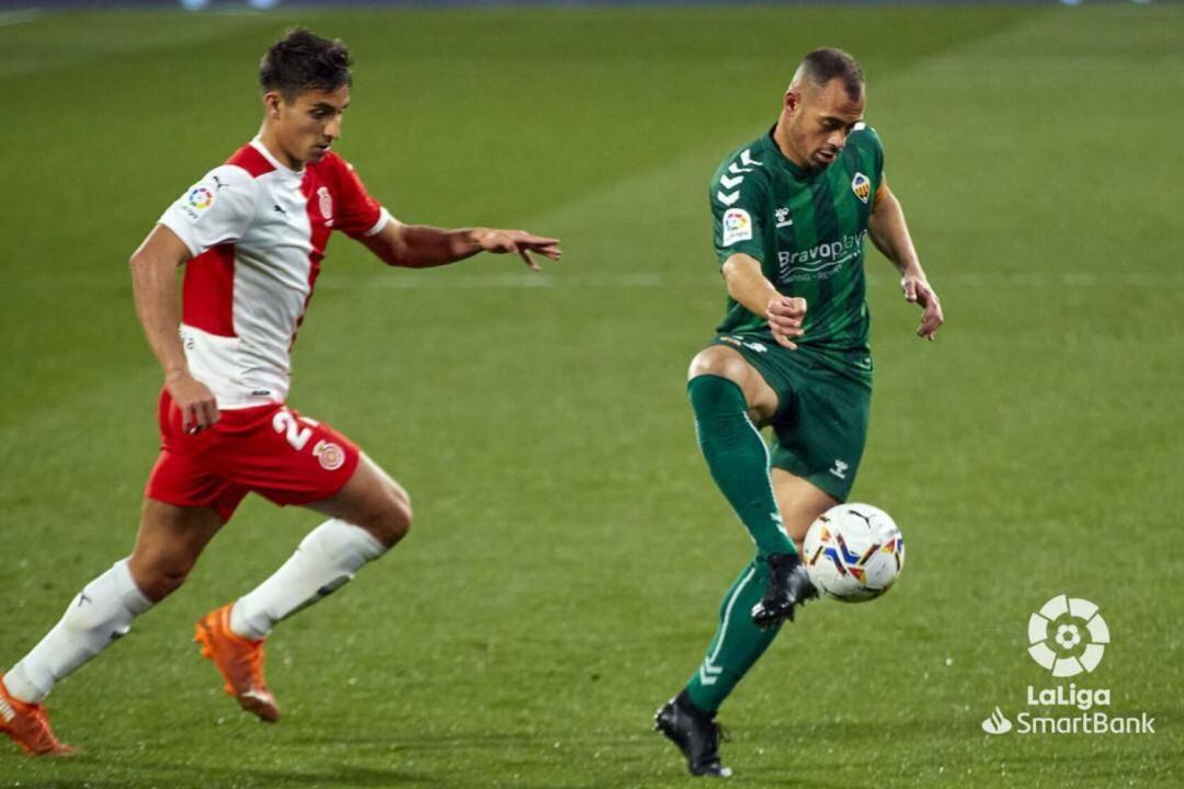 César Díaz ha sido el capitán del CD Castellón en Girona