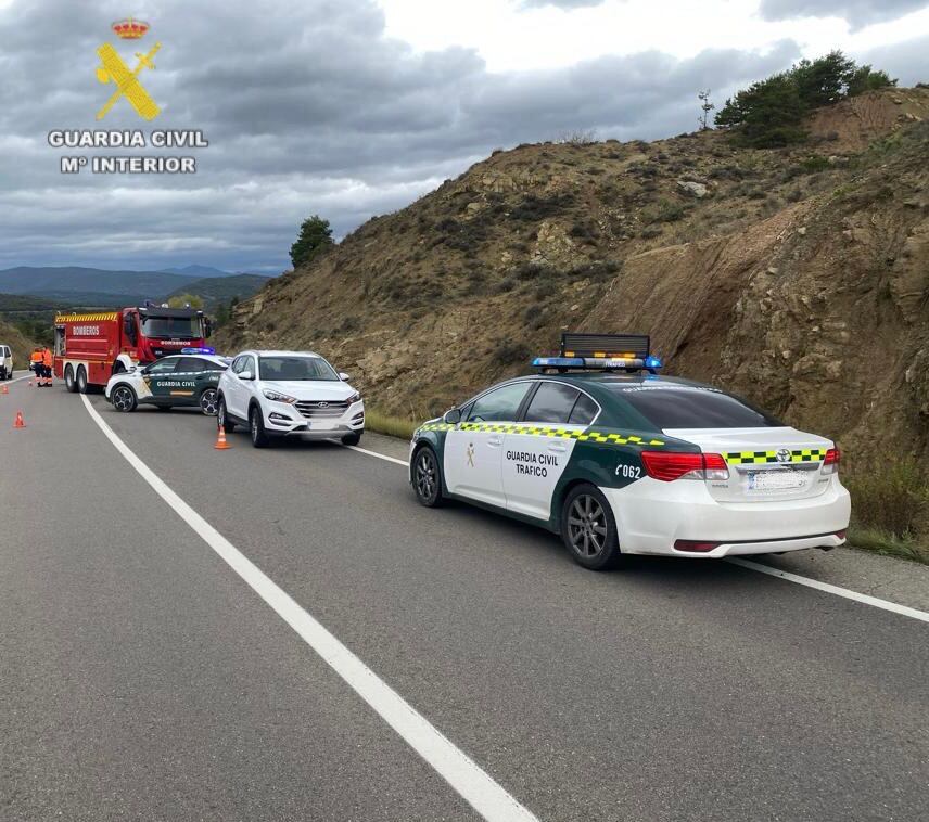 Accidente de tráfico en la N-330 en Sabiñánigo