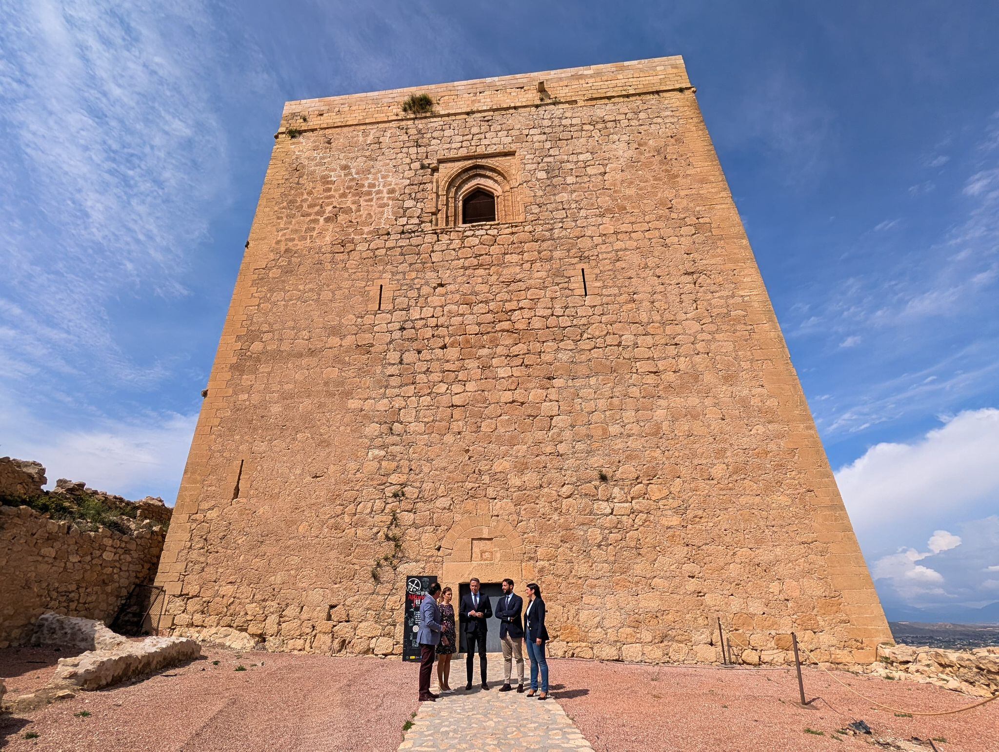 Fulgencio Gil, alcalde de Lorca, y Juan Francisco Martínez, en la Fortaleza del Sol