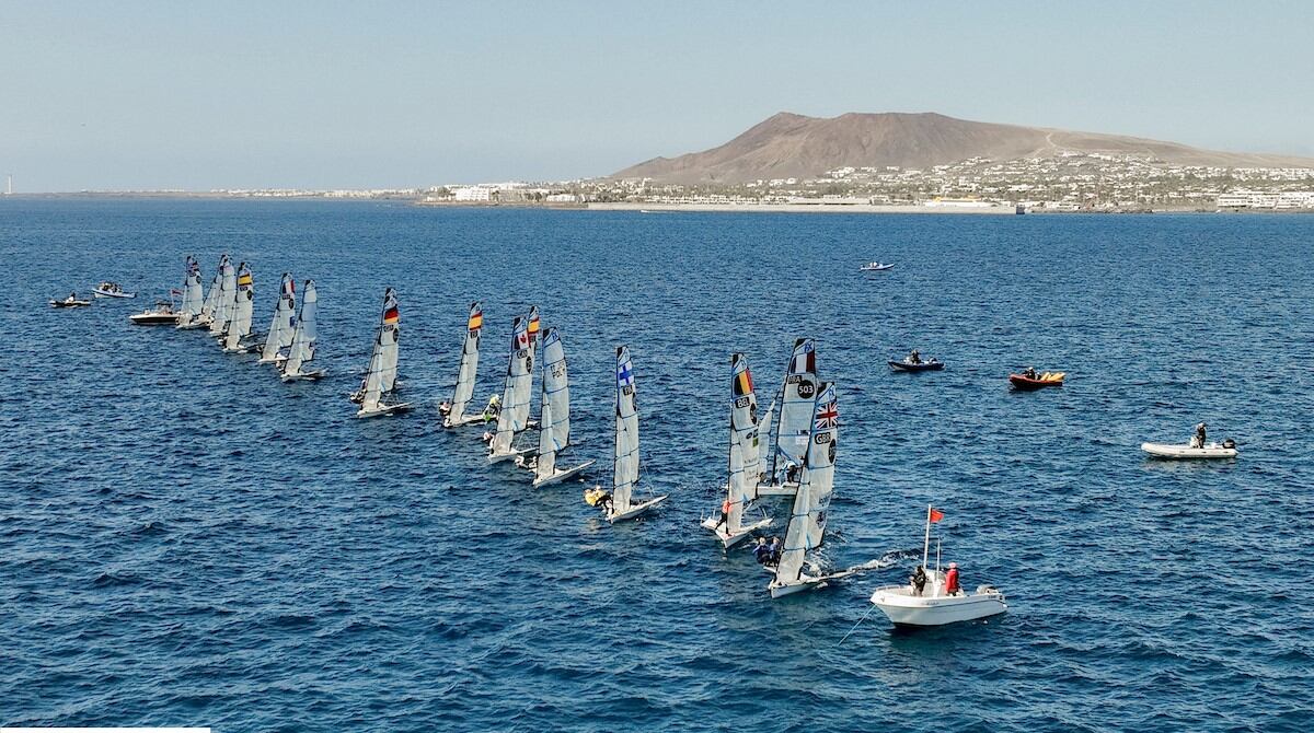 Una de las regatas de 49er de la Lanzarote International Regatta.