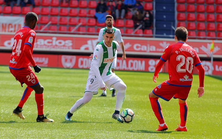 Reyes, en el partido ante el Numancia