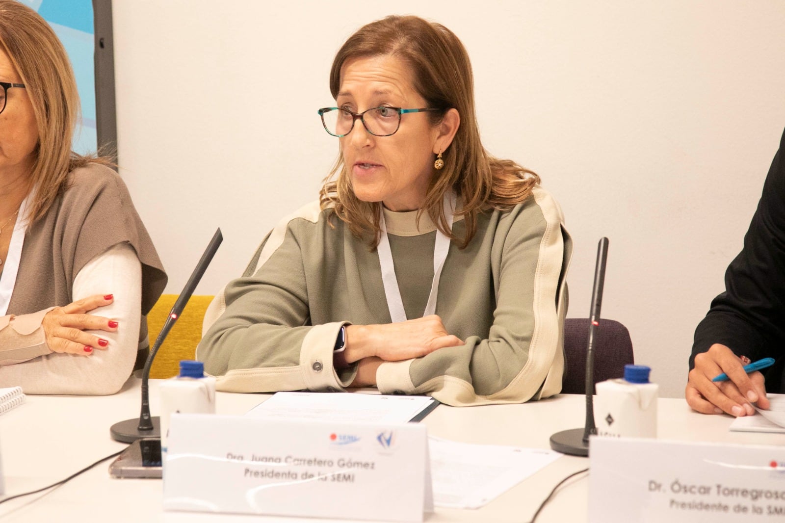 La doctora y presidenta de la SEMI, Juana Carretero, en el 44º Congreso Nacional de la Sociedad Española de Medicina Interna celebrado en València