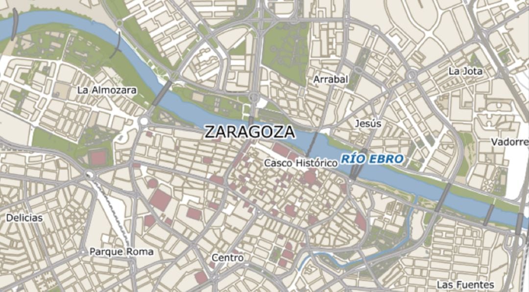 Mapa de Zaragoza