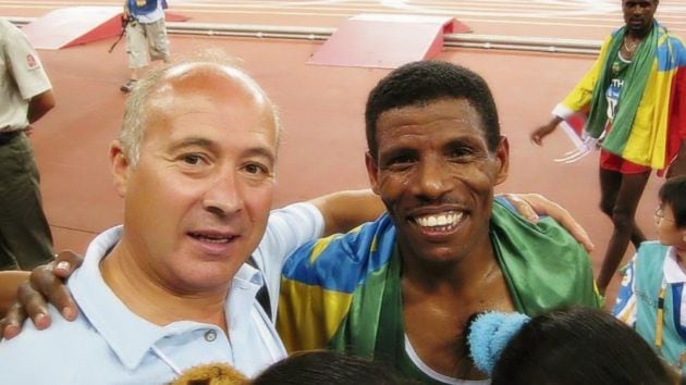 Miguel Mostaza y Haile Gebrselassie