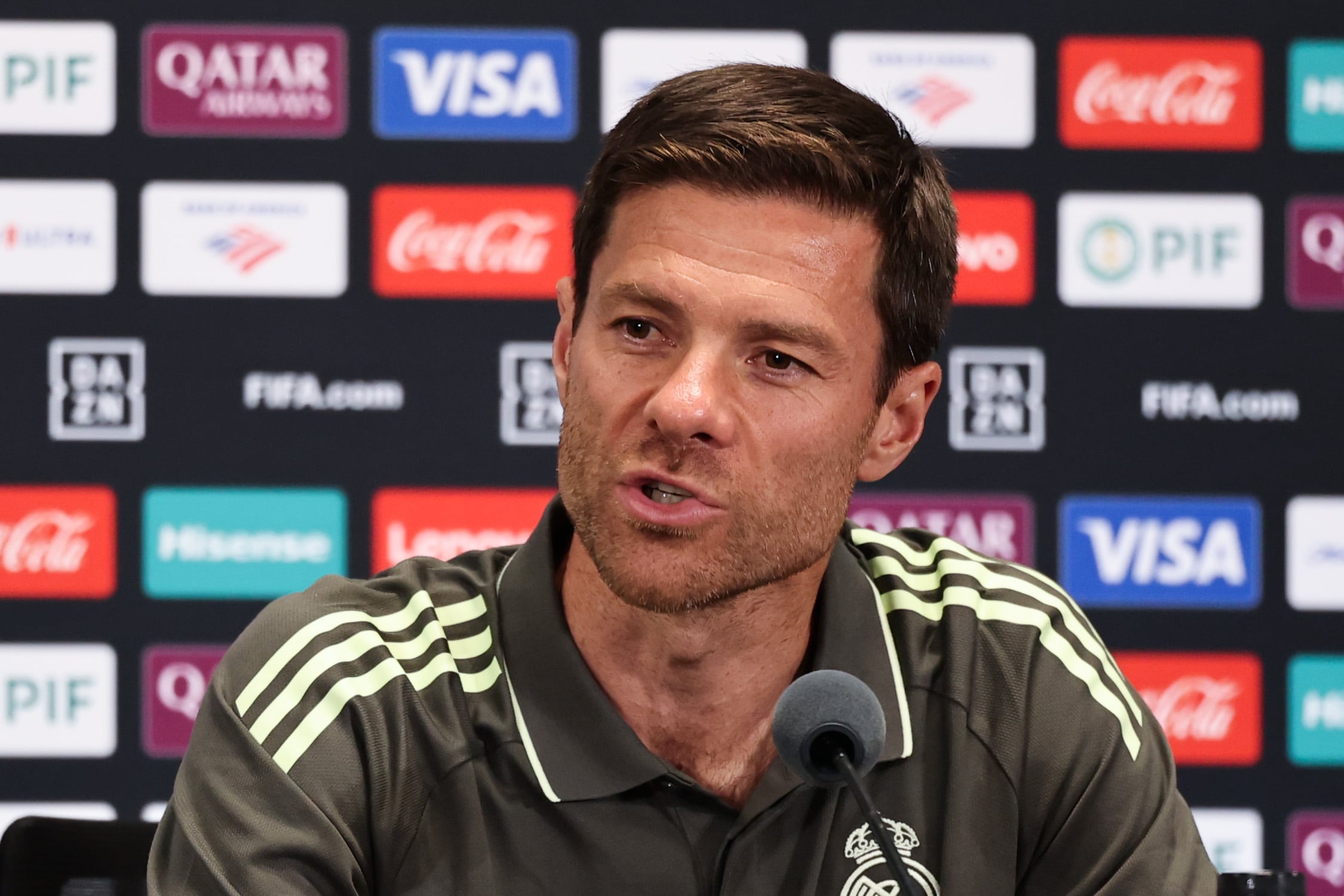 Xabi Alonso, durante la rueda de prensa previa al partido ante Al-Hilal