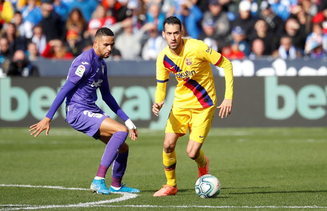 Busquets, durante el partido contra el Leganés. 