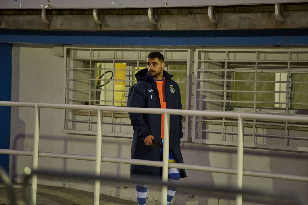 El capitán de la Arandina durante un encuentro en El Montecillo la pasada temporada.