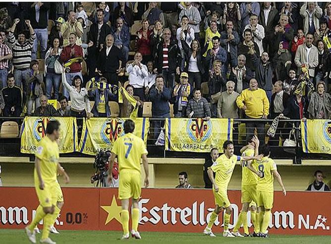 El Villarreal celebrando un gol la temporada pasada