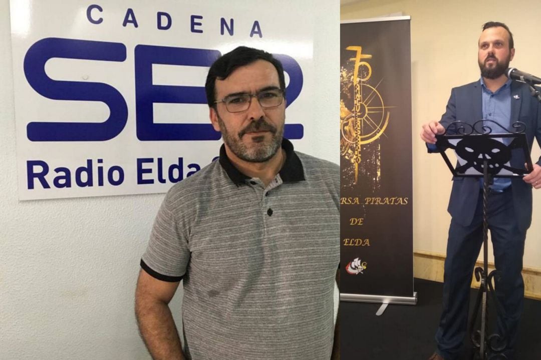 Antonio Muñoz, comparsa Zíngaros y Javier Puche, comparsa Piratas Elda