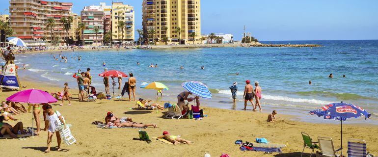 Playa de Torrevieja en el mes de septiembre de 2014.