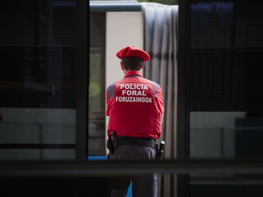 Un agente de la Policía Foral