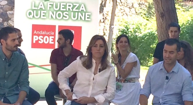 Susana Díaz esta mañana en Málaga