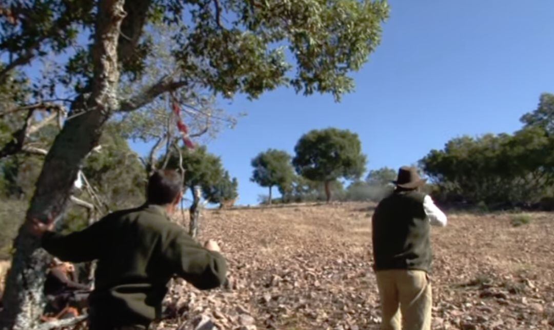 Instantánea de una jornada de caza en la finca &quot; Encomienda del Mochuelo &quot; dónde se produjeron los hechos