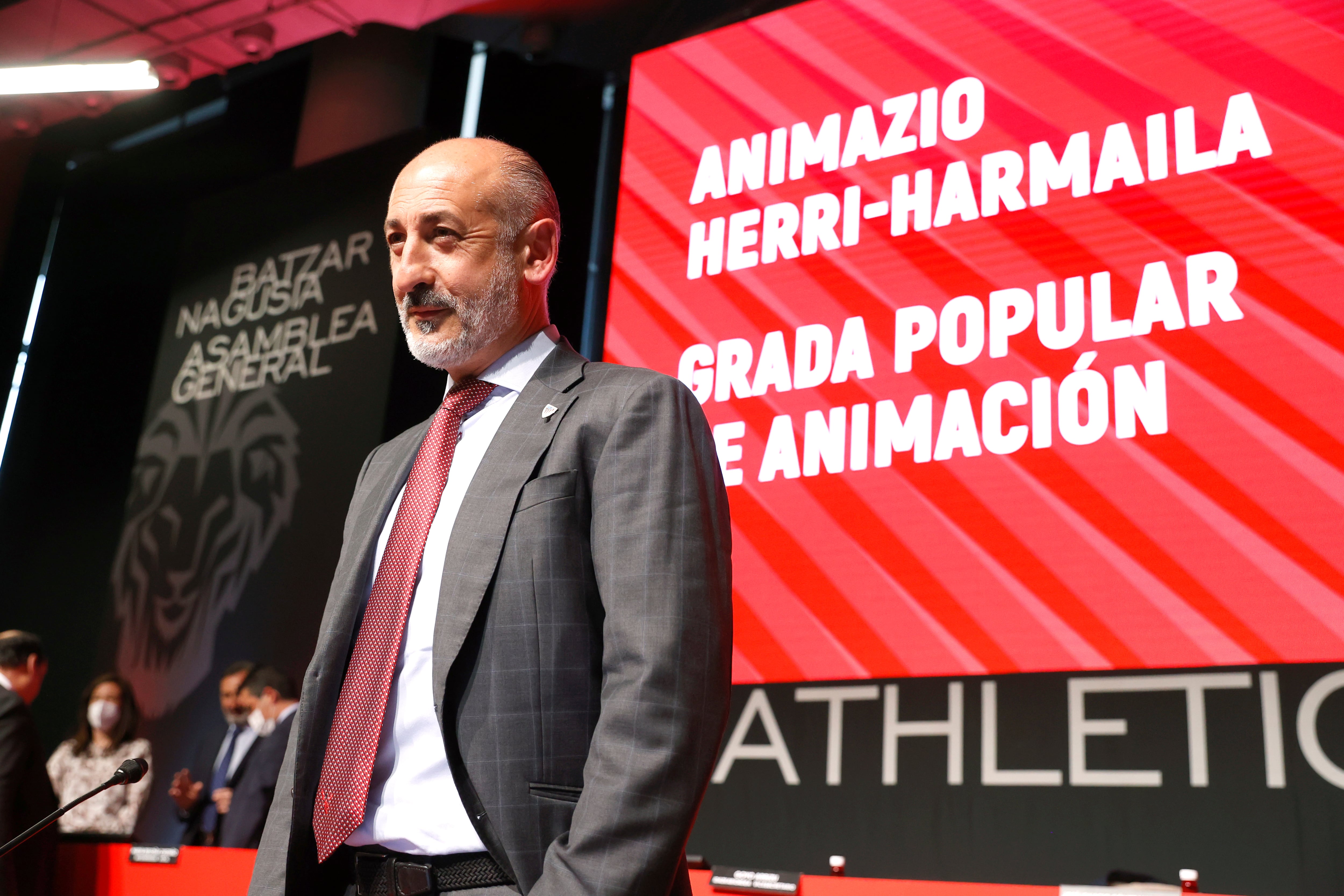 BILBAO, 07/04/2022.- El presidente de la junta directiva del Athletic Club, Aitor Elizegi