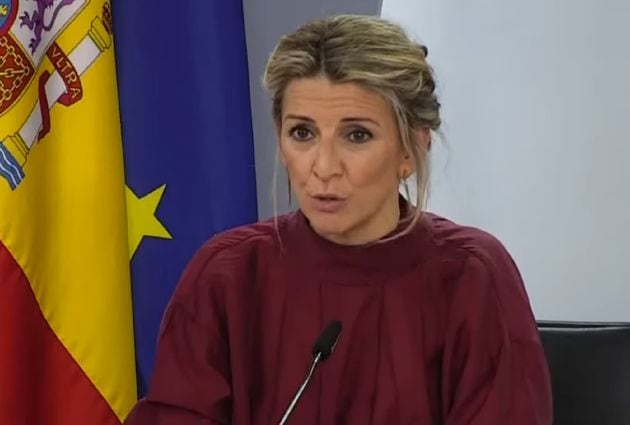 La vicepresidenta segunda del Gobierno, Yolanda Díaz.