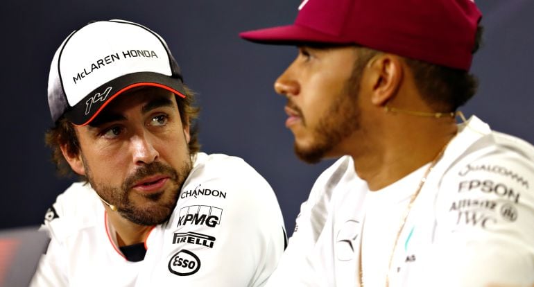 Fernando Alonso y Lewis Hamilton.