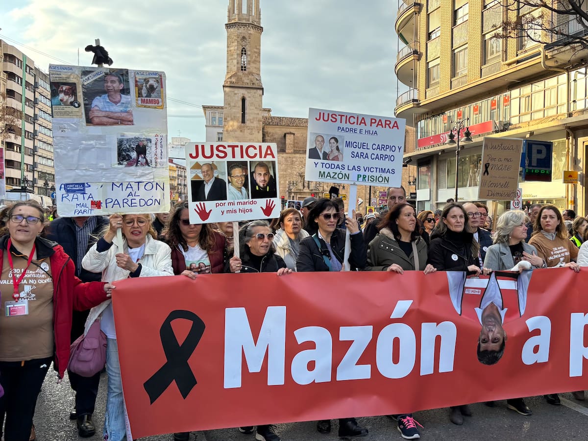 Nueva manifestación contra Mazón en València en la semana en la que la jueza ha pedido su imputación