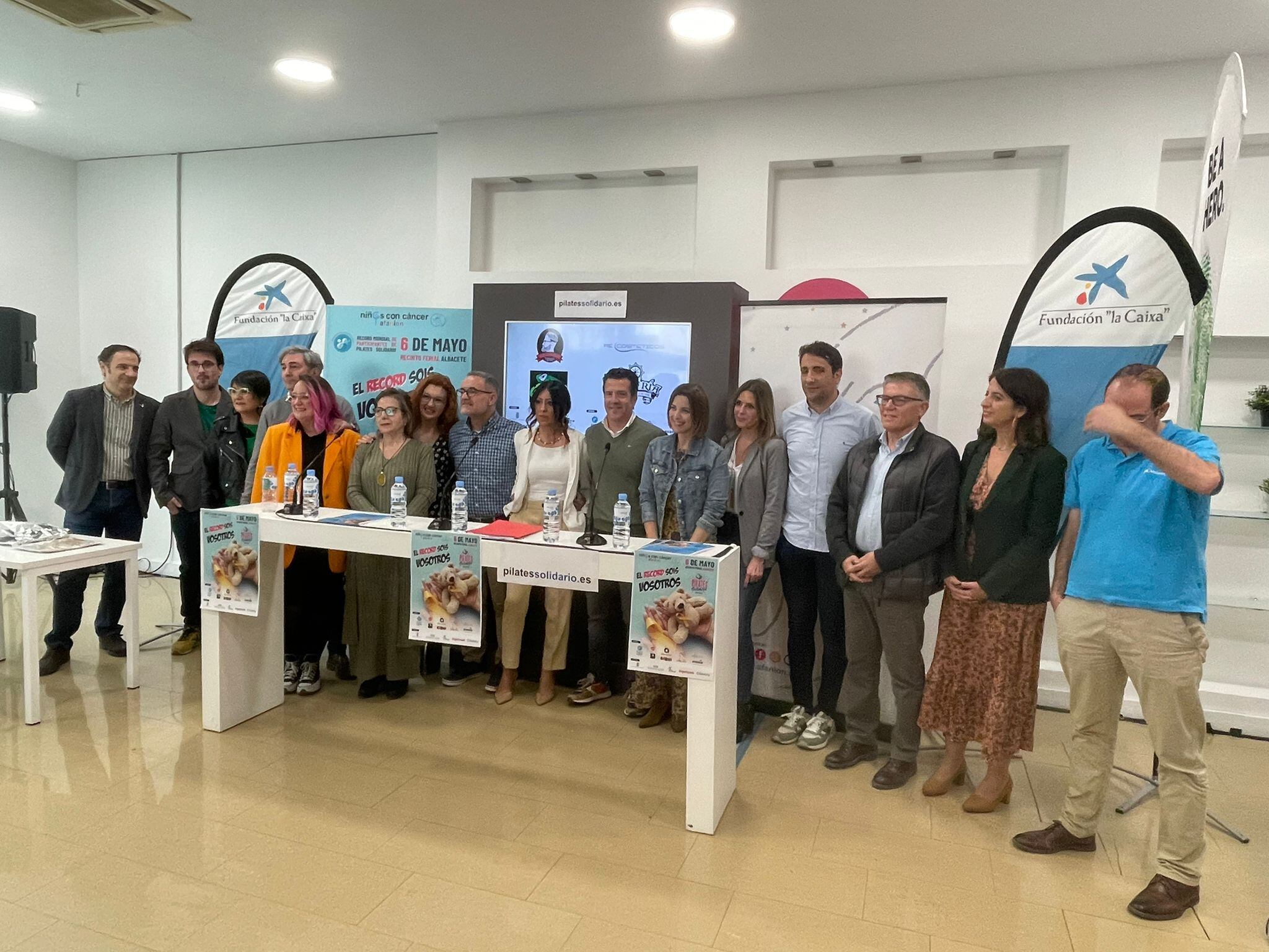 Presentación del VII &#039;Pilates Solidario&#039; en el centro comercial Albacenter (Albacete)