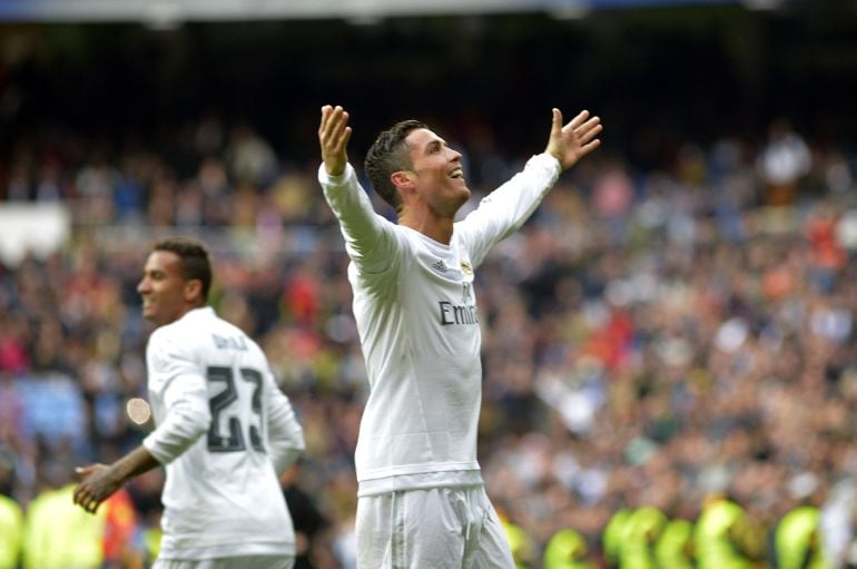 Cristiano Ronaldo celebra uno de los goles ante el Celta.