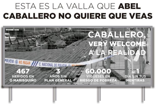 Valla del PP contra Abel Caballero.