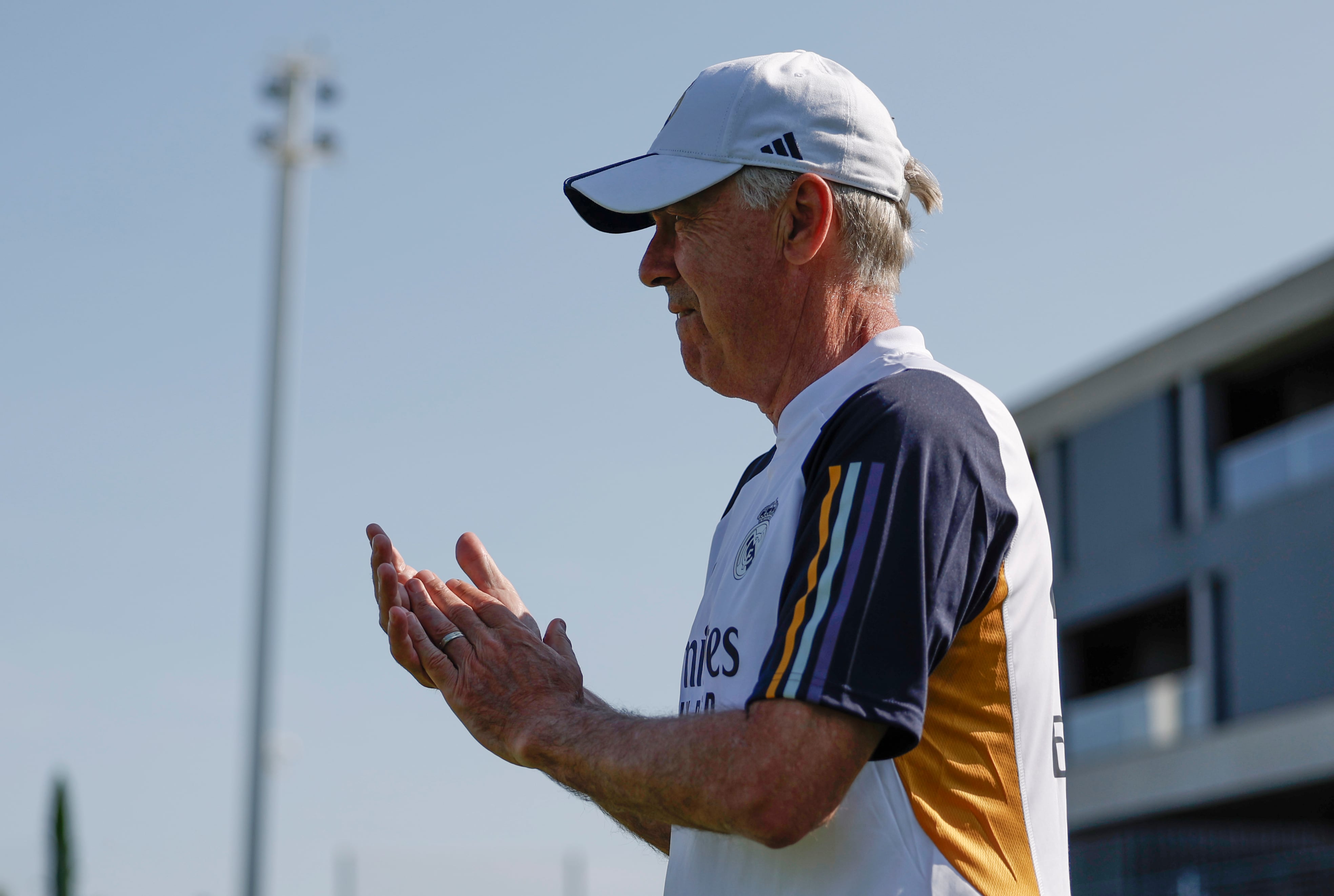 Carlo Ancelotti, entrenador del Real Madrid en la pretemporada del club blanco. (Photo by Pedro Castillo/Real Madrid via Getty Images)