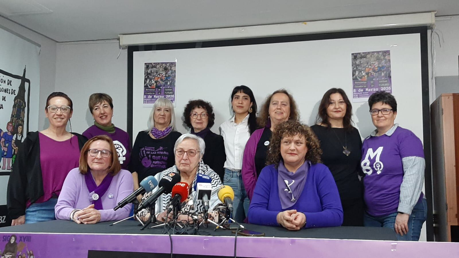 "Herederas de luchas, creadoras de futuro", lema de la Coordinadora de Organizaciones Feministas de Zaragoza para el 8 de marzo de 2026