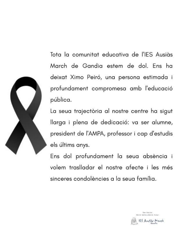 Comunicado emitido por el centro.