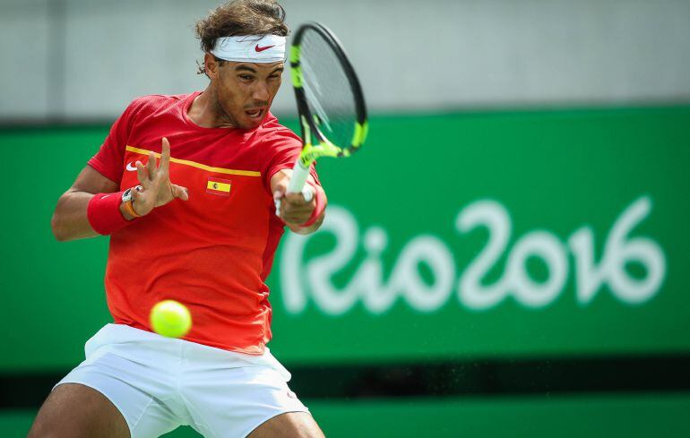 Rafa Nadal, en su partido ante Simon.