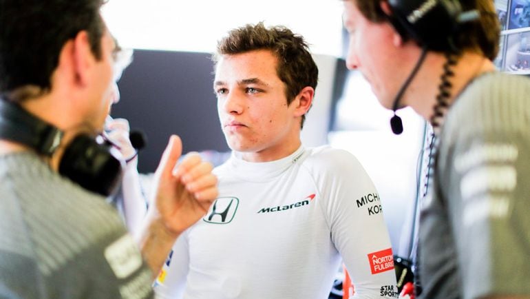 Lando Norris, nuevo piloto probador de McLaren para la temporada 2018.