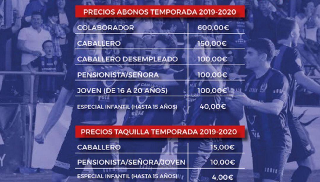 Así son los precios de los abonos para la temporada 2019-2020 del Yeclano Deportivo