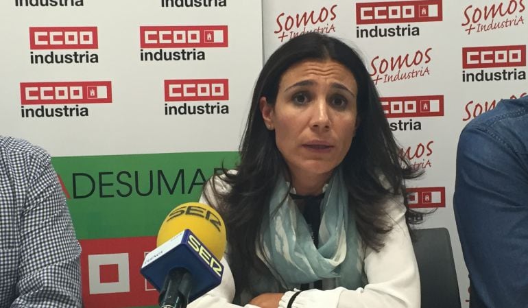 María José Mesas durante una rueda de prensa