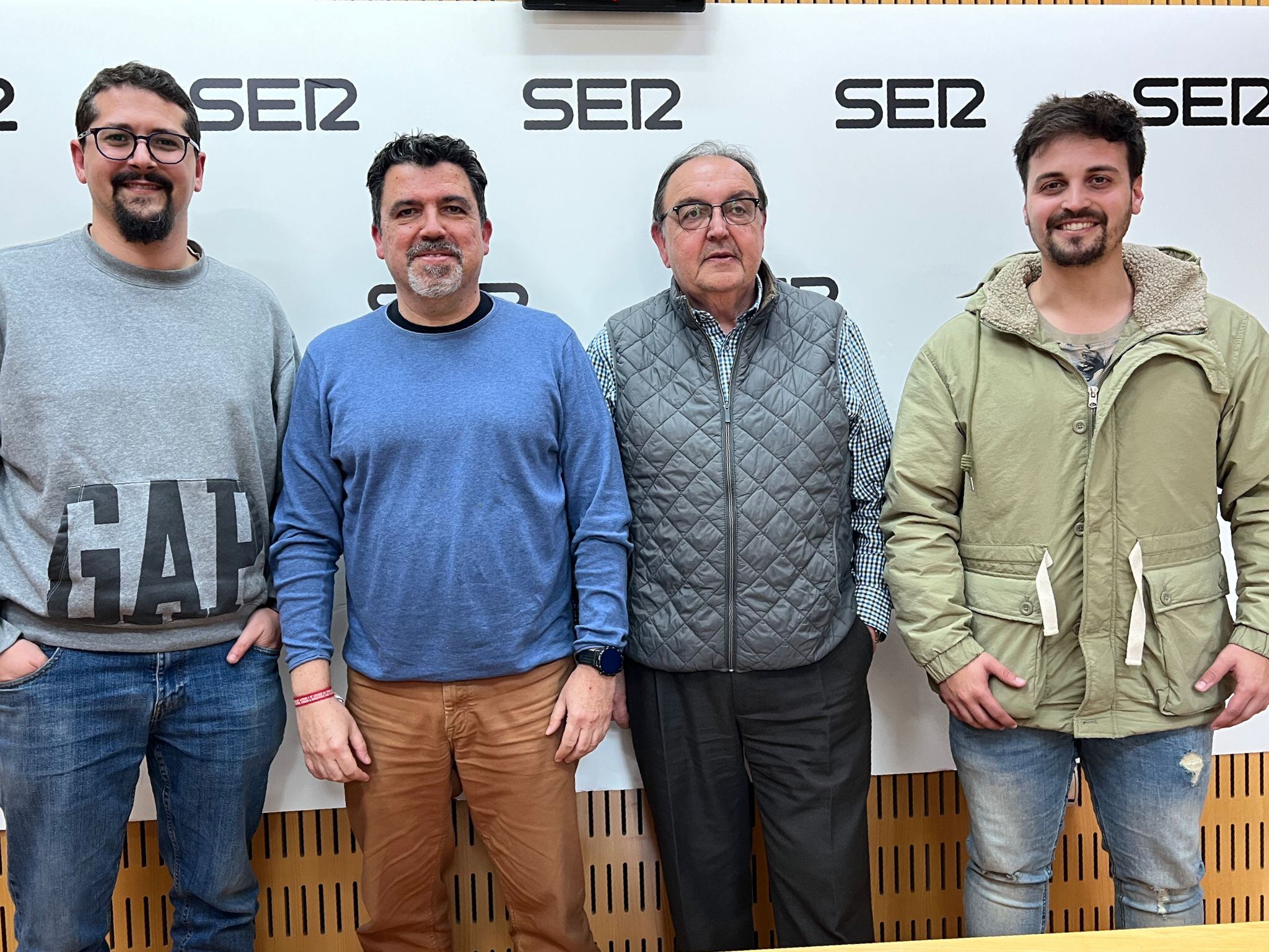 Jose Antonio Sánchez, Txema Almela, Pepe Pallarés y Rubén González en la tertulia de Radio Murcia