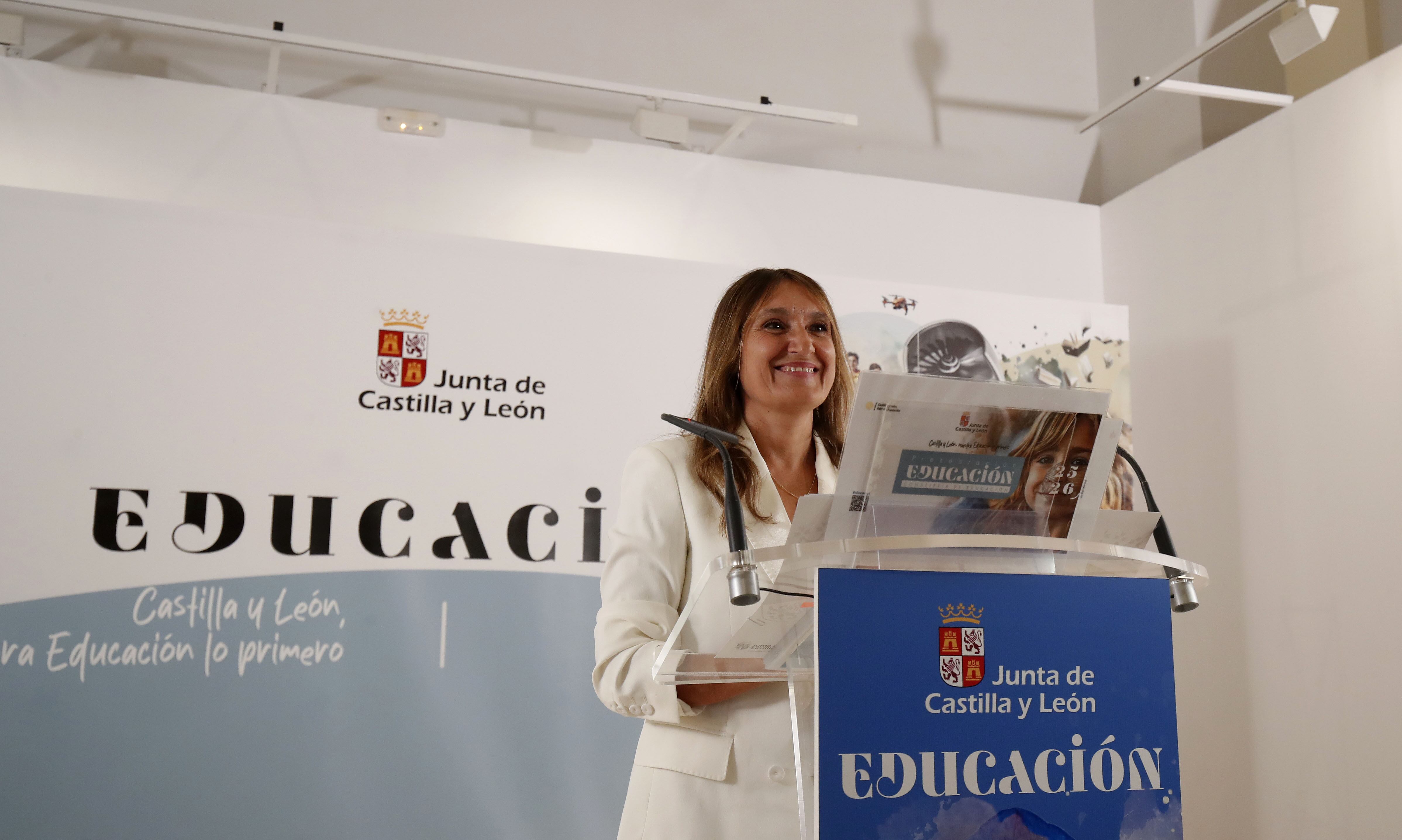 Rocío Lucas, consejera de Educación de la Junta de Castilla y León, en la presentación del nuevo curso escolar