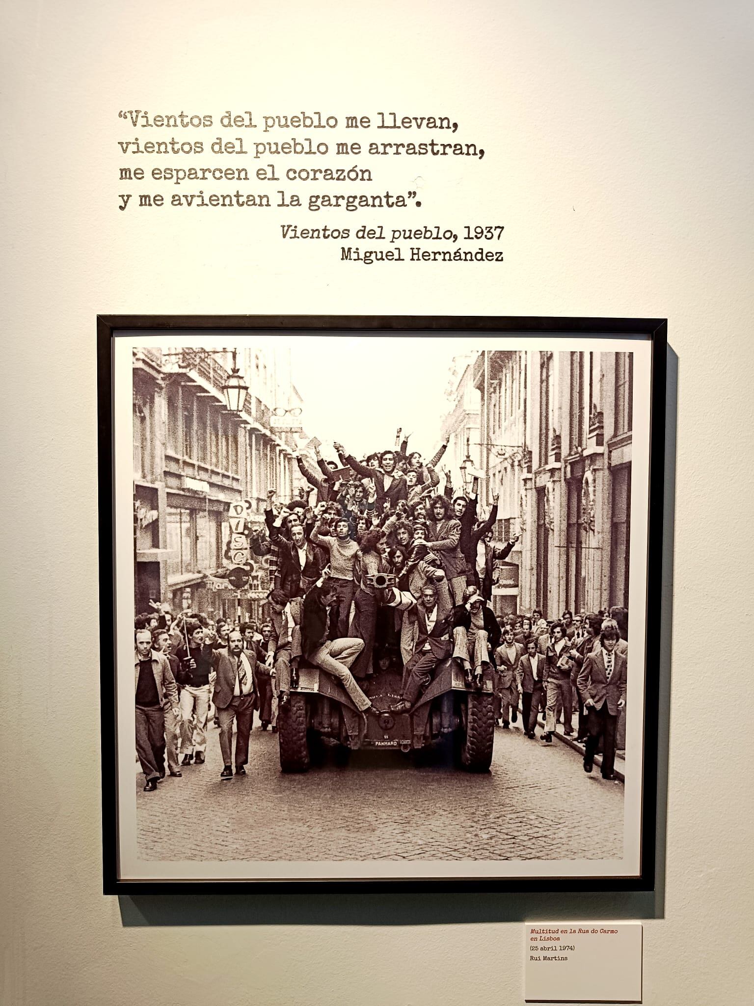 Fotografía de Rui Martins en la exposición "Vientos del pueblo"