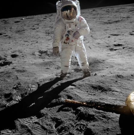 Fotografía de Buzz Aldrin por Neil Armstrong.